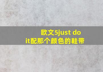 欧文5just do it配那个颜色的鞋带